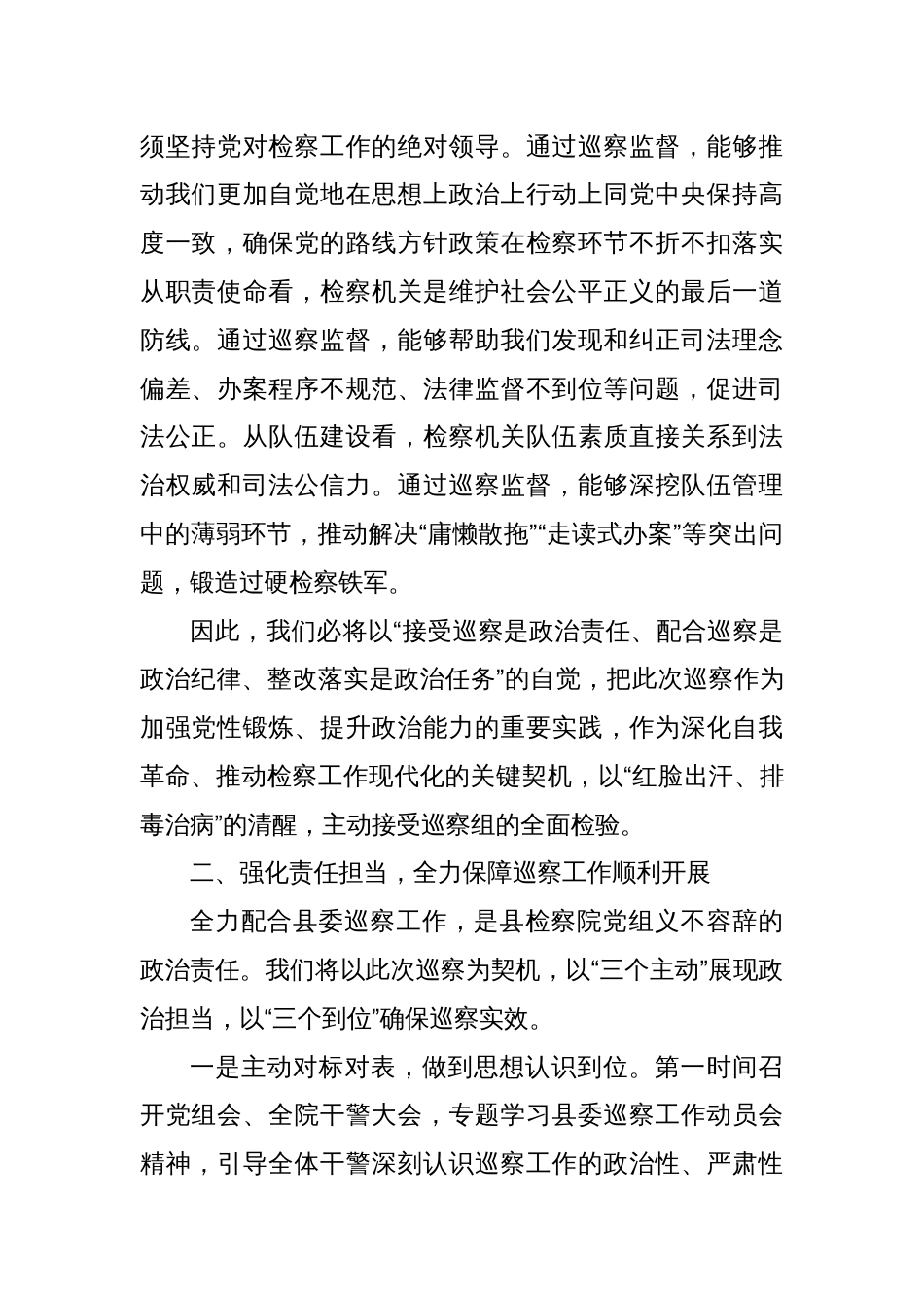 检察院在县委巡察工作会议上的发言_第2页