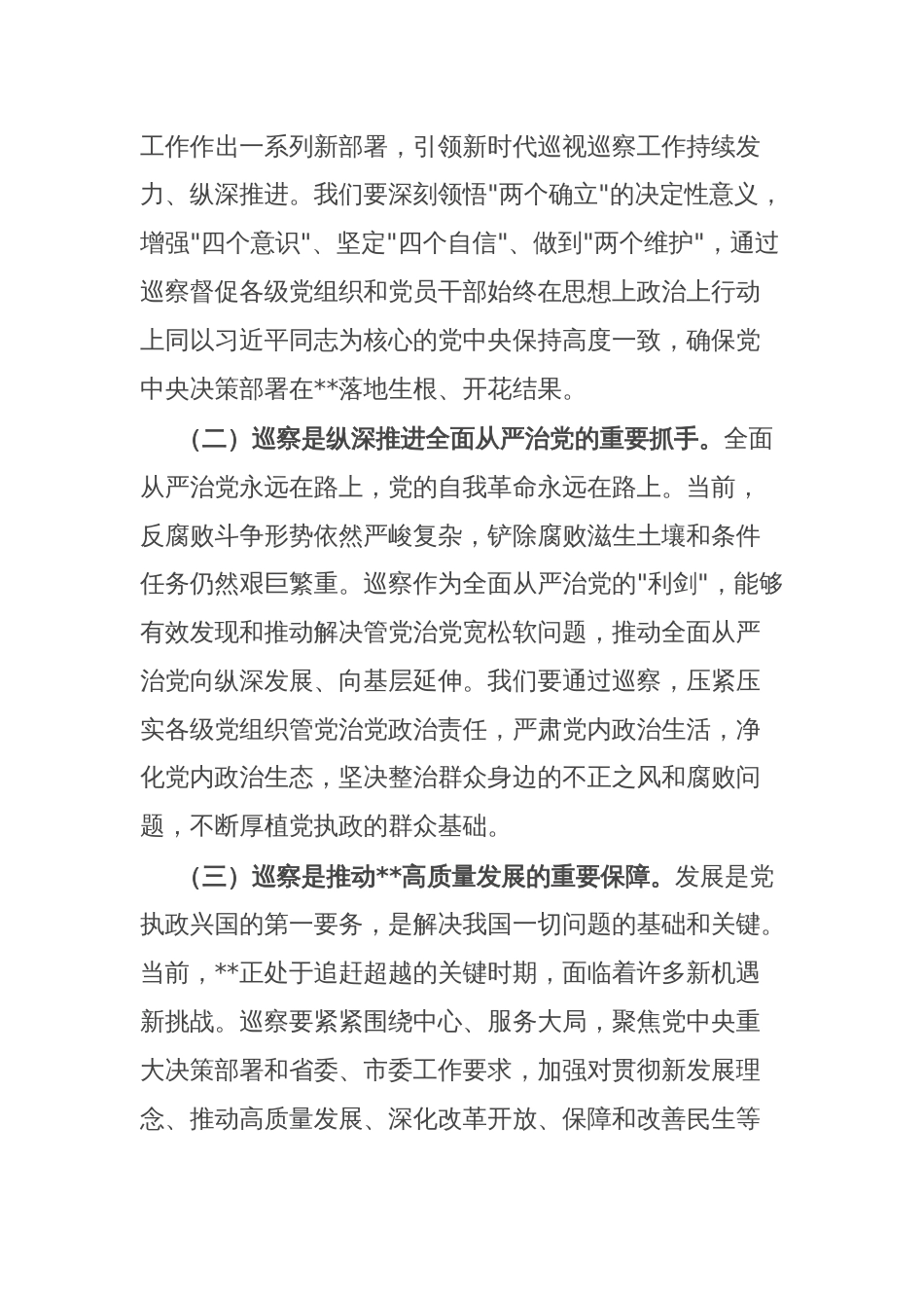 在全市巡察工作动员会议上的讲话_第2页