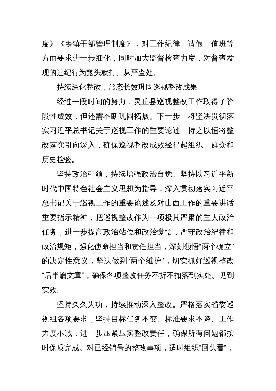 关于落实巡视整改主体责任方面的整改情况_第2页