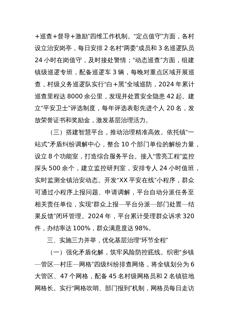 在2025年全县社会治理群防群治工作推进会上的汇报发言_第3页