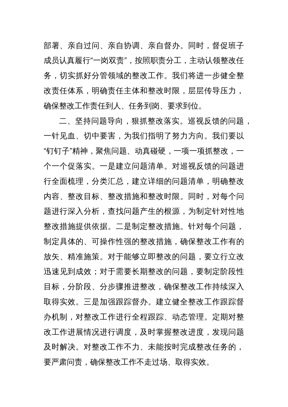 (3篇)在巡视整改专题民主生活会上的表态发言材料汇编_第2页