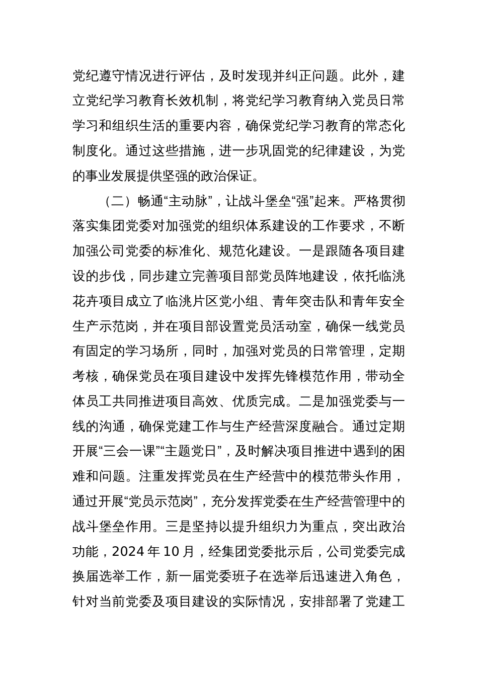 国企落实全面从严治党主体责任工作情况报告_第3页