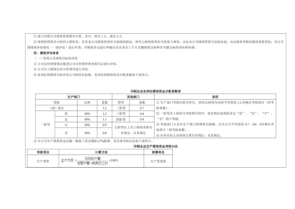 某印刷公司绩效考核管理制度_第2页