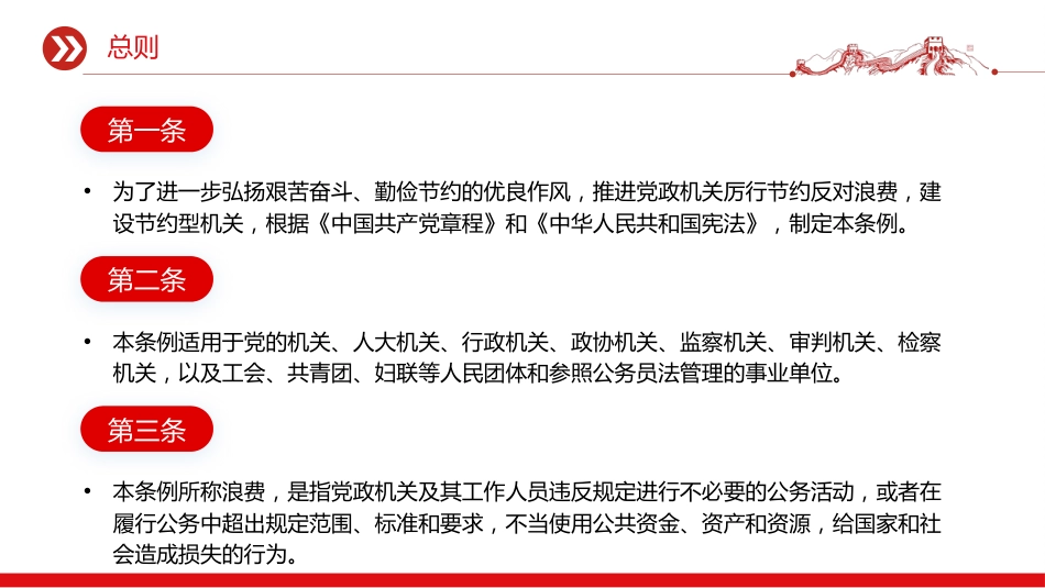 2025《党政机关厉行节约反对浪费 条例》PPT课件_第3页