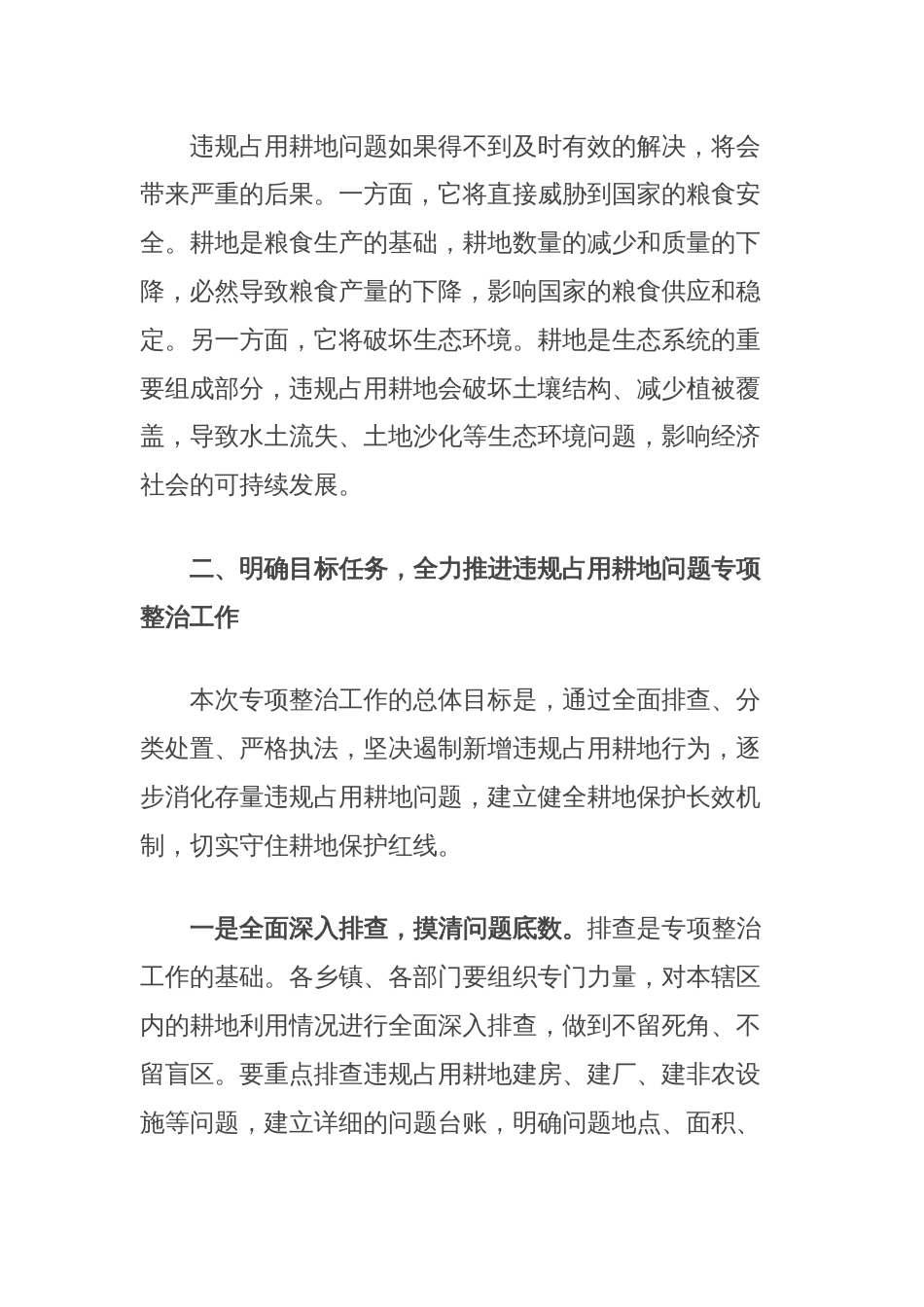 在违规占用耕地问题专项整治动员部署会上的讲话_第3页