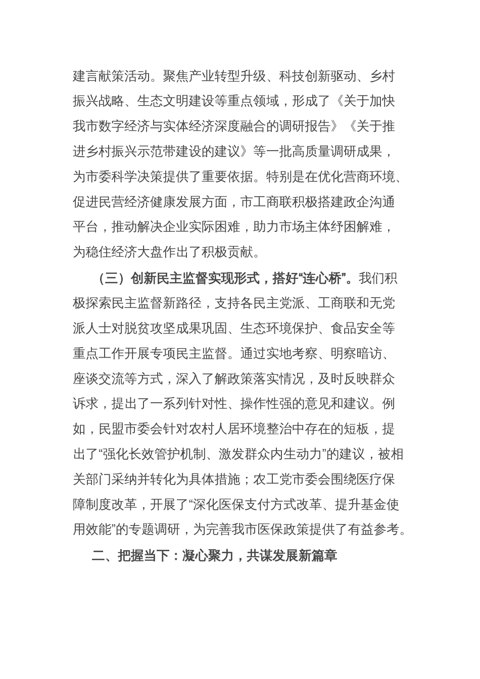 某市委书记在2025年党外人士座谈会上的讲话_第3页