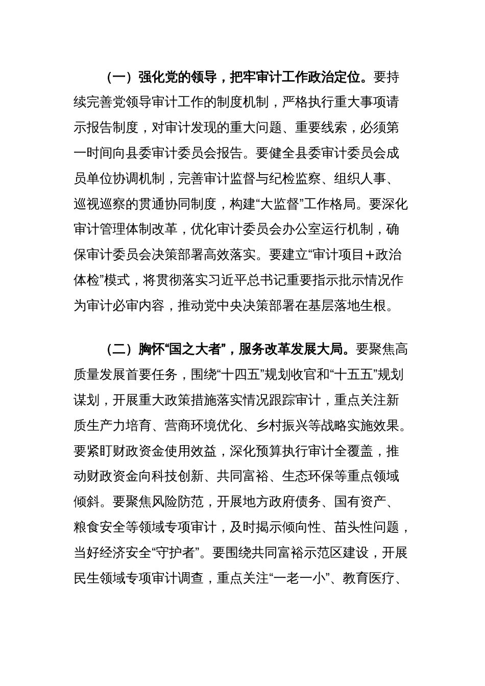 市委副书记在2025年第1次县委审计委员会会议上的讲话_第2页
