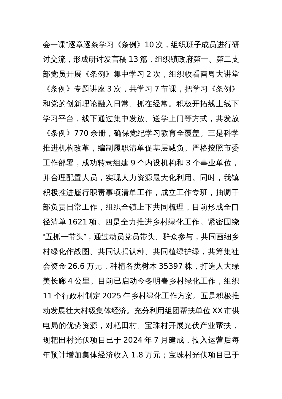 镇党委2024年工作总结及2025年工作计划_第2页