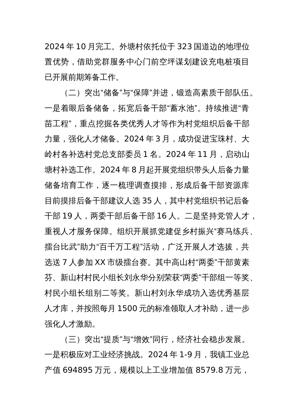 镇党委2024年工作总结及2025年工作计划_第3页