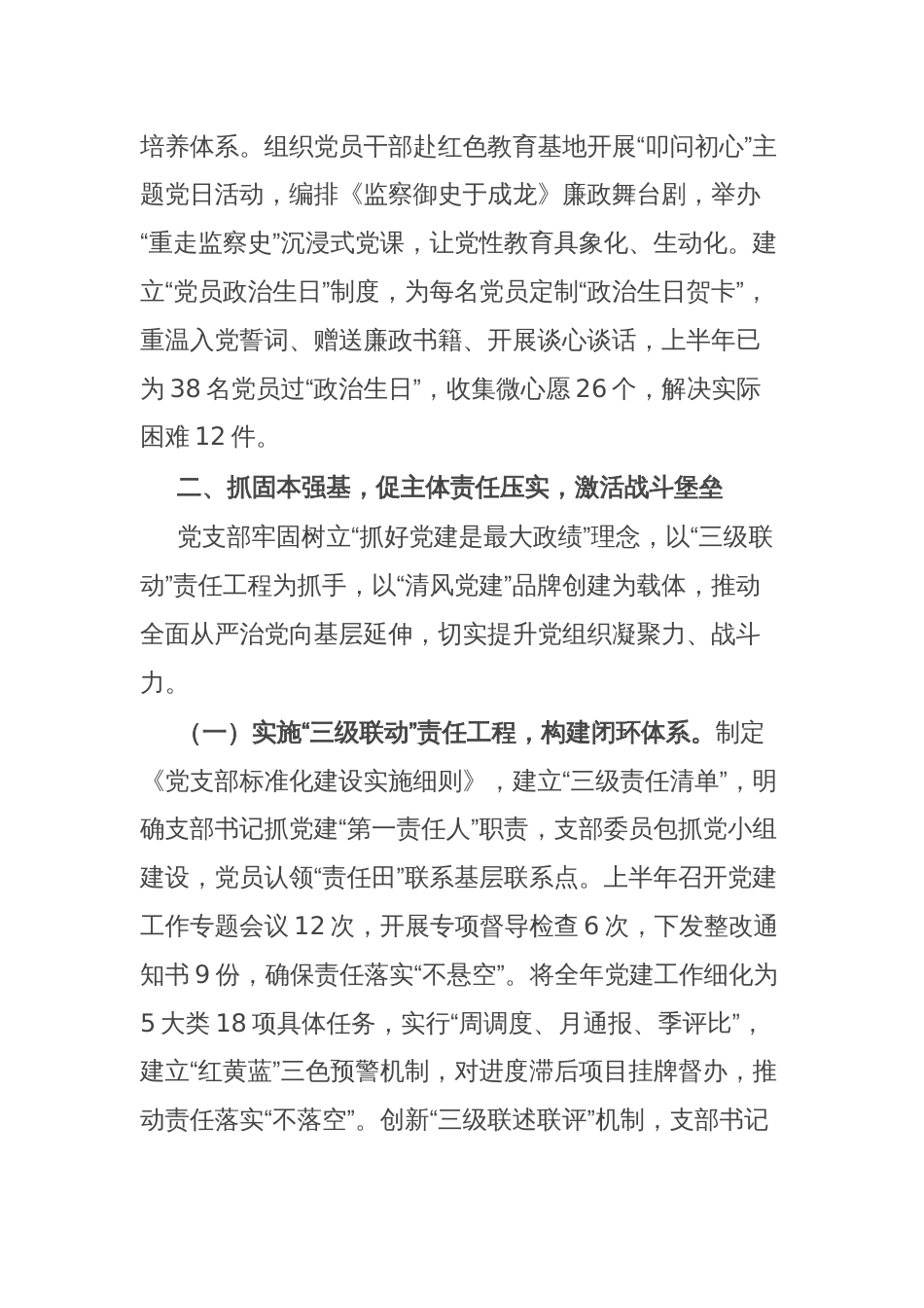 区纪委监委办公室2025年上半年党建工作总结_第3页