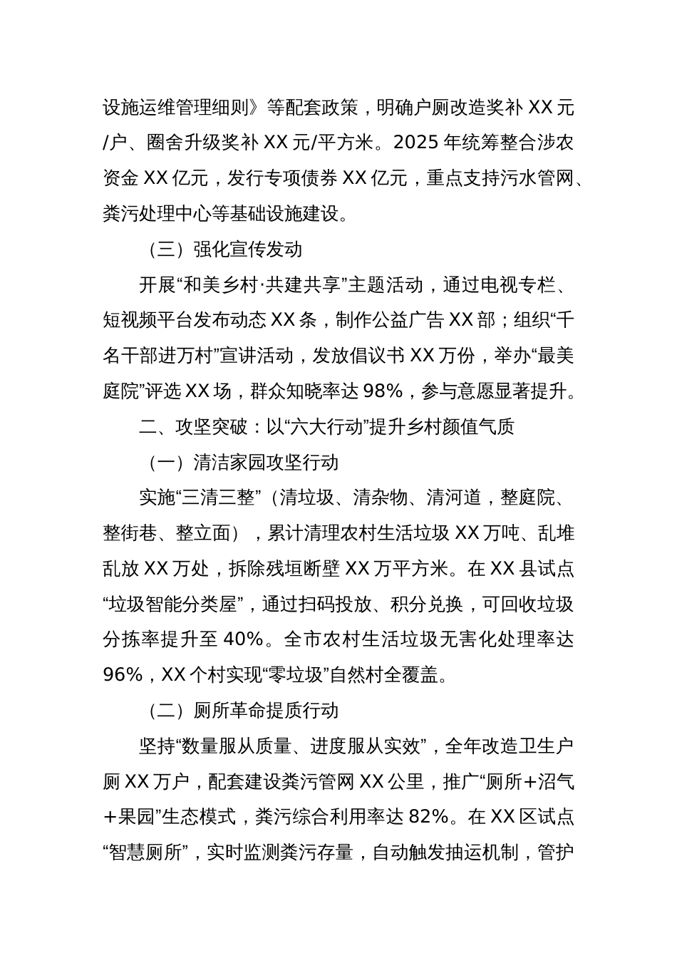 在全市乡村振兴“两清两改两治理”行动推进会上的汇报发言_第2页