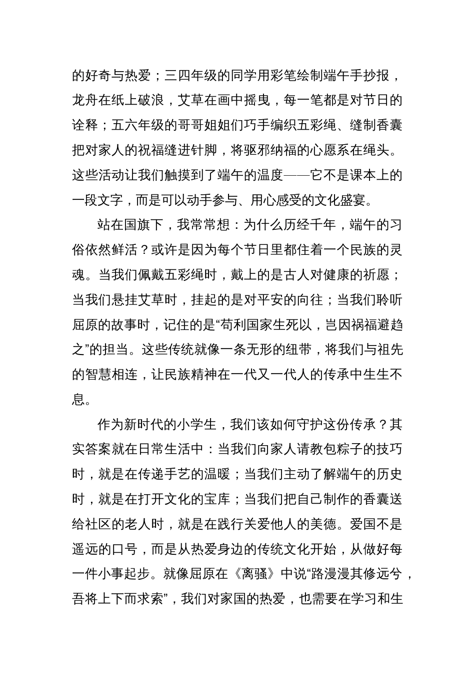 端午节国旗下的讲话：粽香里的家国梦_第2页
