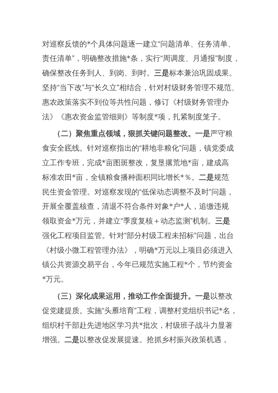 镇党委书记巡察整改落实情况汇报_第2页