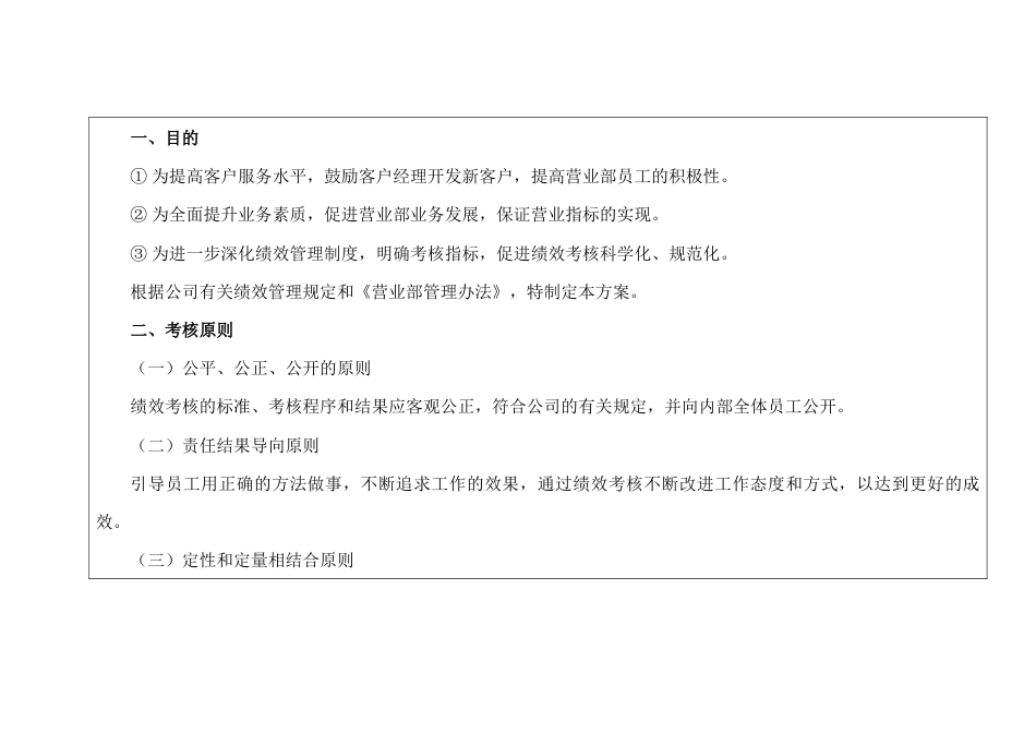 营业部绩效考核方案_第1页