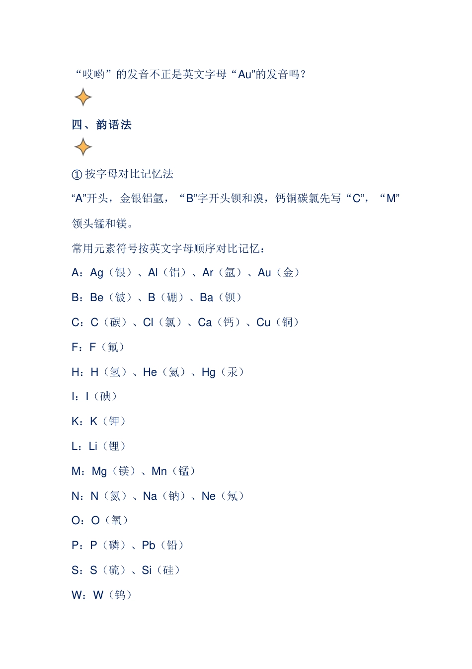 初中化学元素6大记忆方法整理_第2页