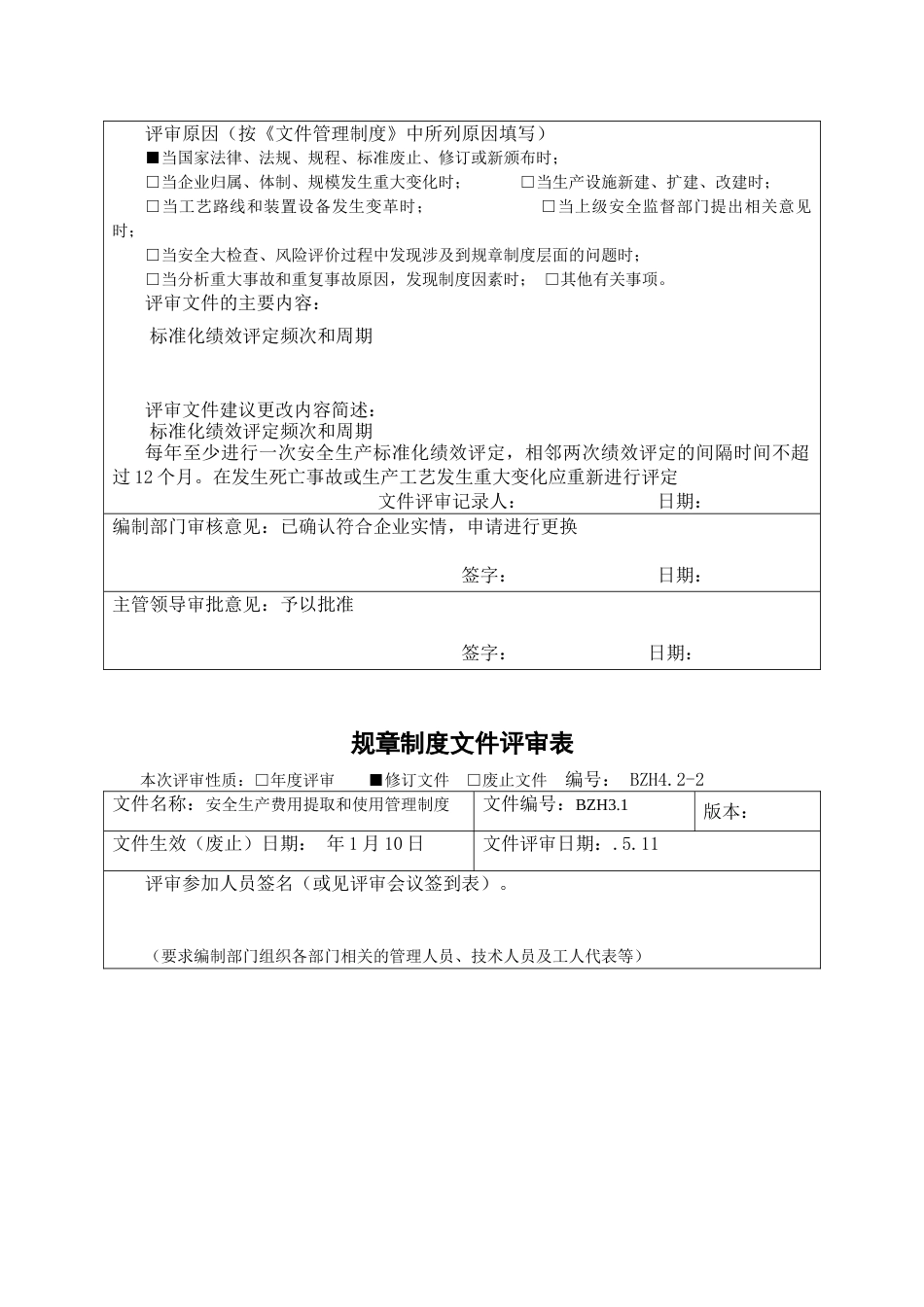 某公司规章制度文件评审表_第3页