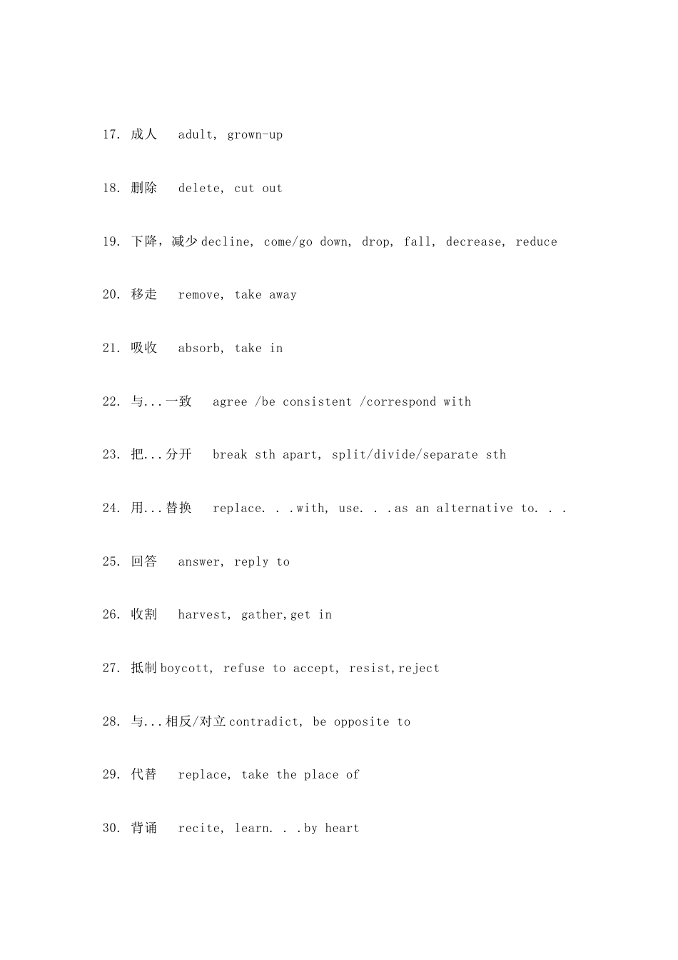 高考英语考试 236个 高频同义转换词_第2页