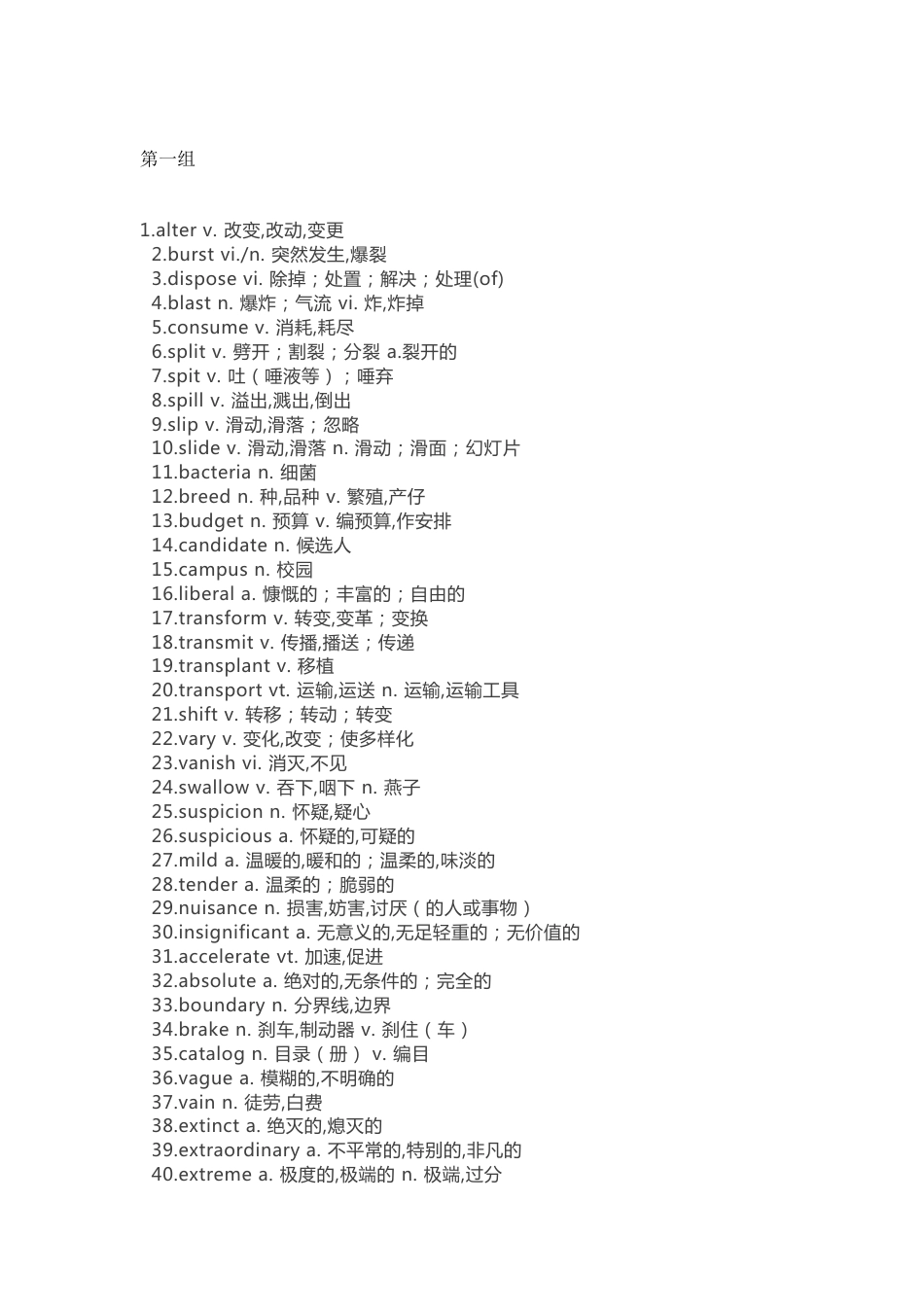 高中英语考试阅读500高频词总结_第1页