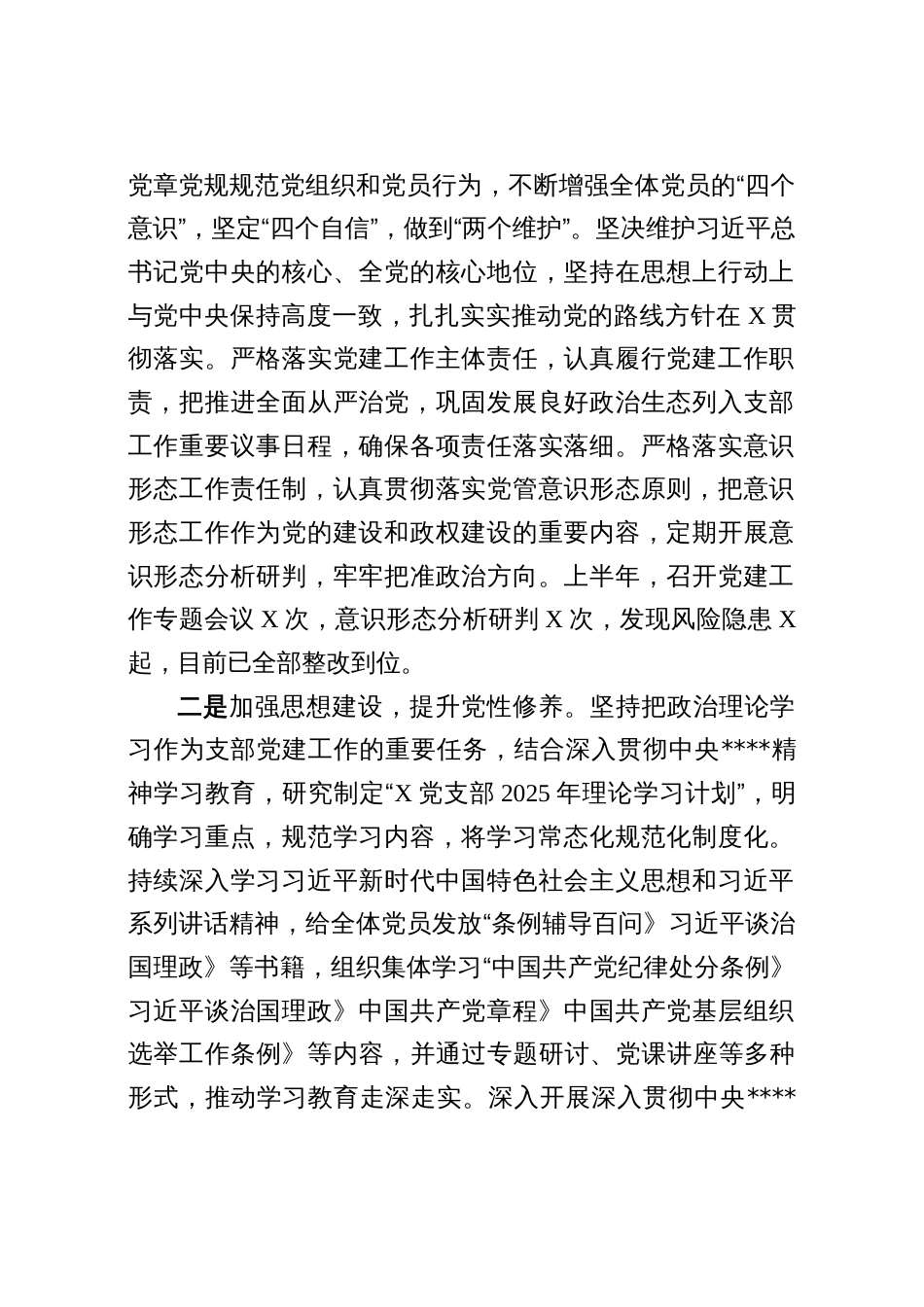 2025党支部书记半年工作总结（三篇）_第2页