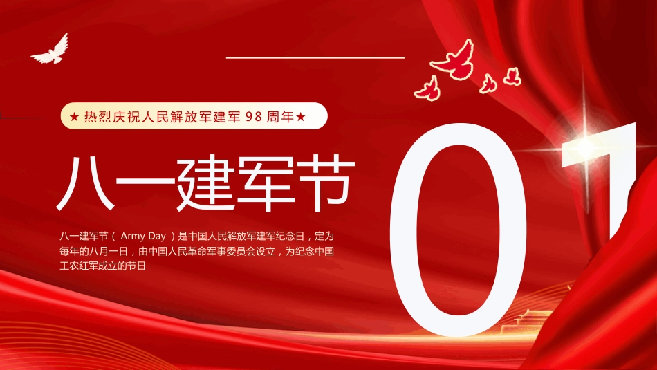2025年热烈庆祝人民解放军建军98周年PPT八一建军节致敬最可爱的人_第3页