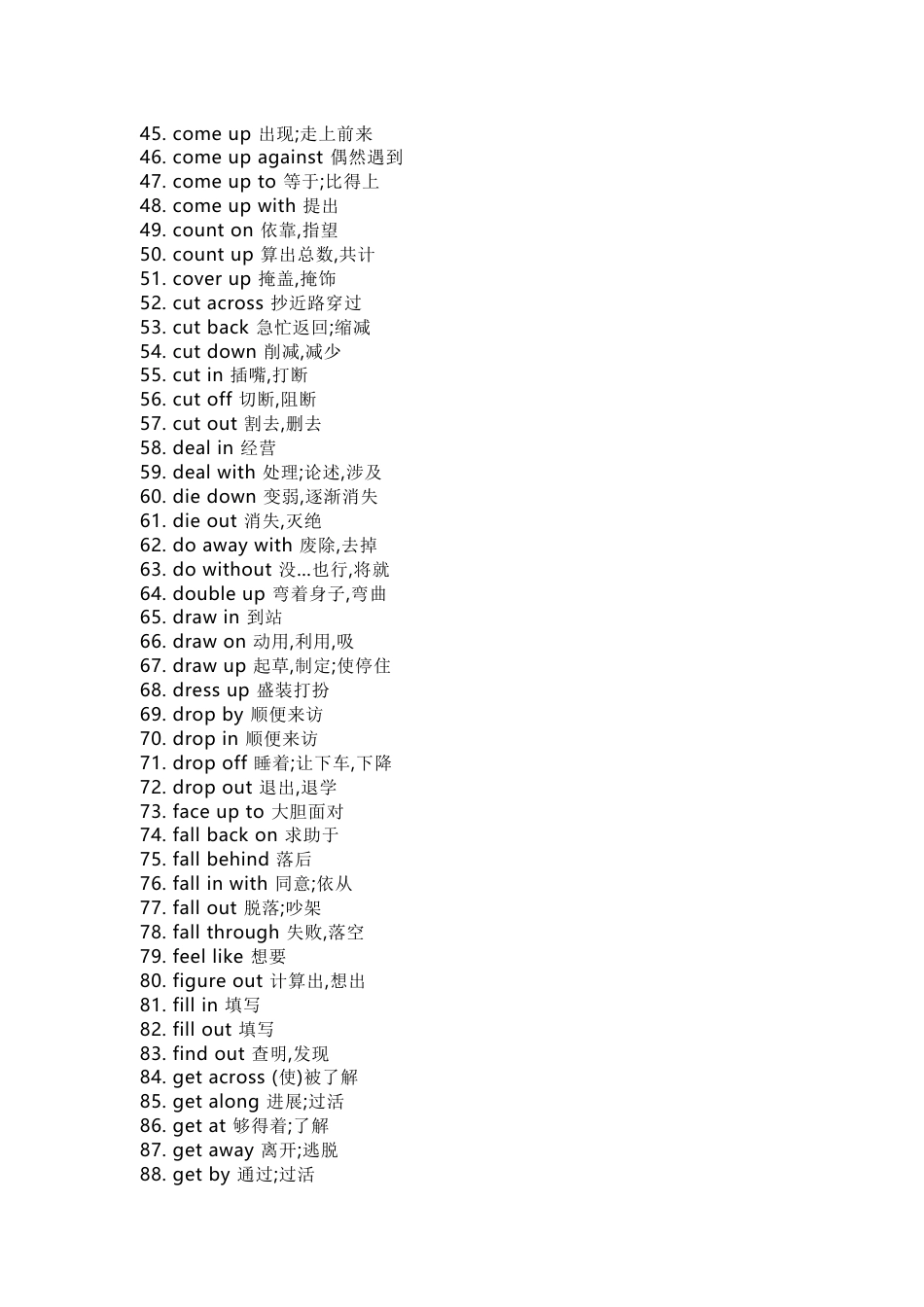 288个高中英语考试高频动词词块复习_第2页
