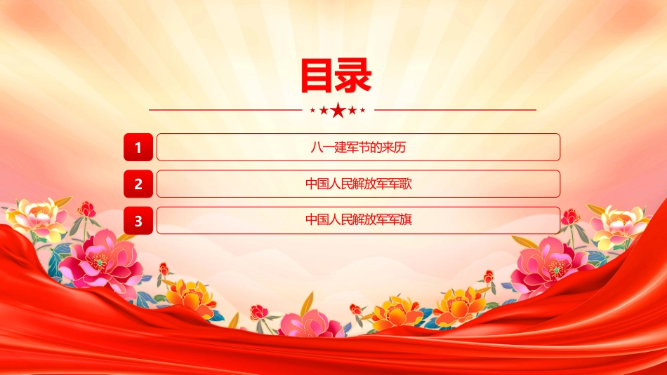 2025热烈庆祝中国 人民解放军建军98周年PPT八一建军节课件_第3页
