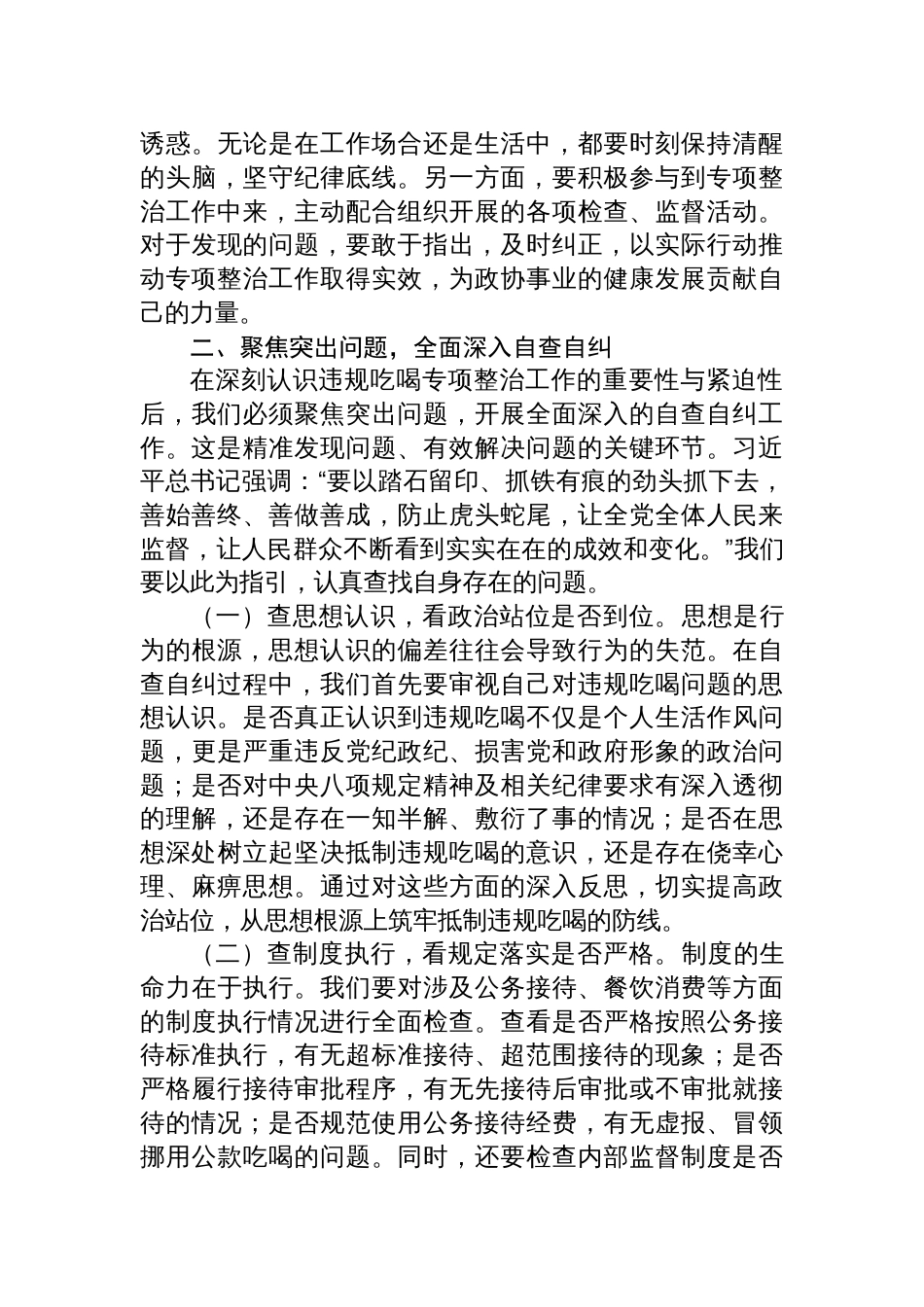 2025年违规吃喝专项整治专题会讲稿：以严风肃纪之举，铸政协清朗之态_第3页