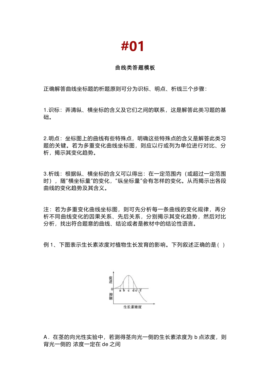 高中生物4类常考题型全解析_第1页