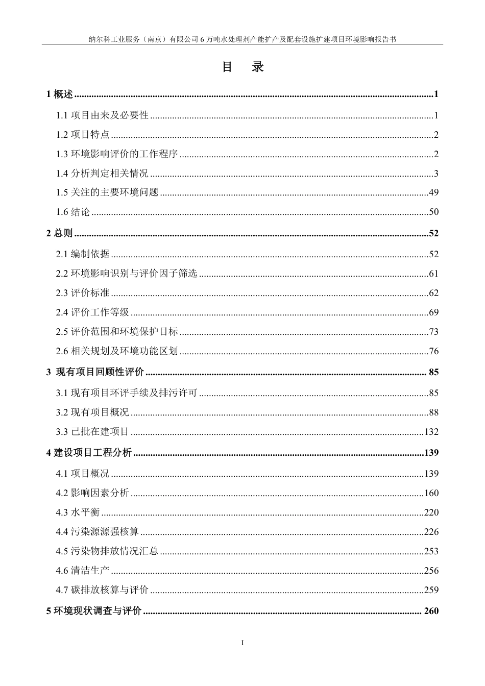 6万吨水处理剂产能扩产及配套设施扩建项目报告书_第1页