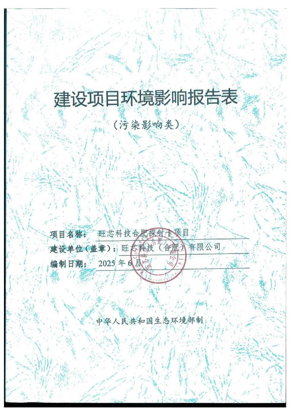 旺芯科技合肥探针卡项目环评报告表_第2页