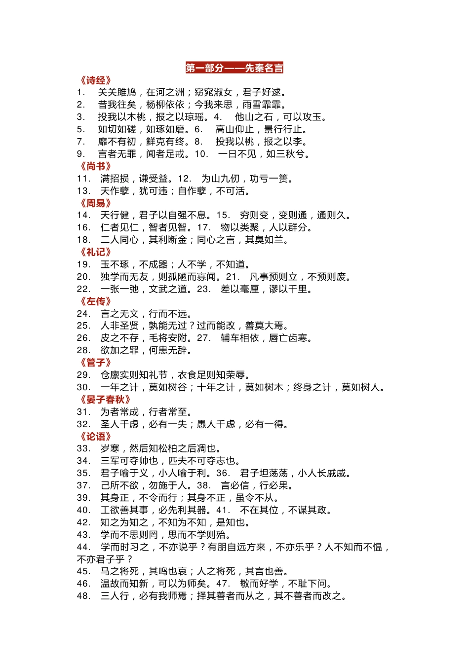 高中语文必背名篇名句_第1页