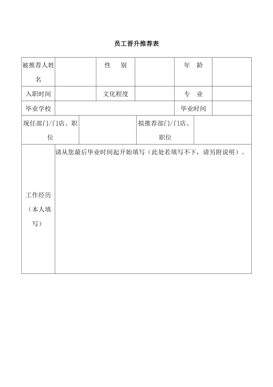 员工晋升推荐表_第1页
