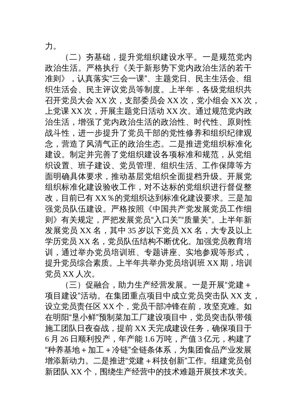集团2025年上半年度党建工作总结材料_第2页