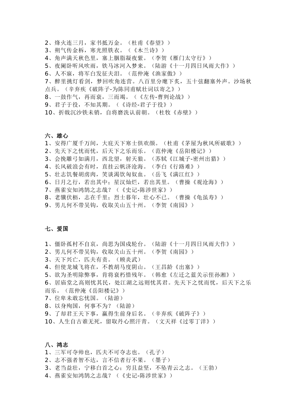 高中语文逢考必出的15大类古诗文，112句经典_第2页