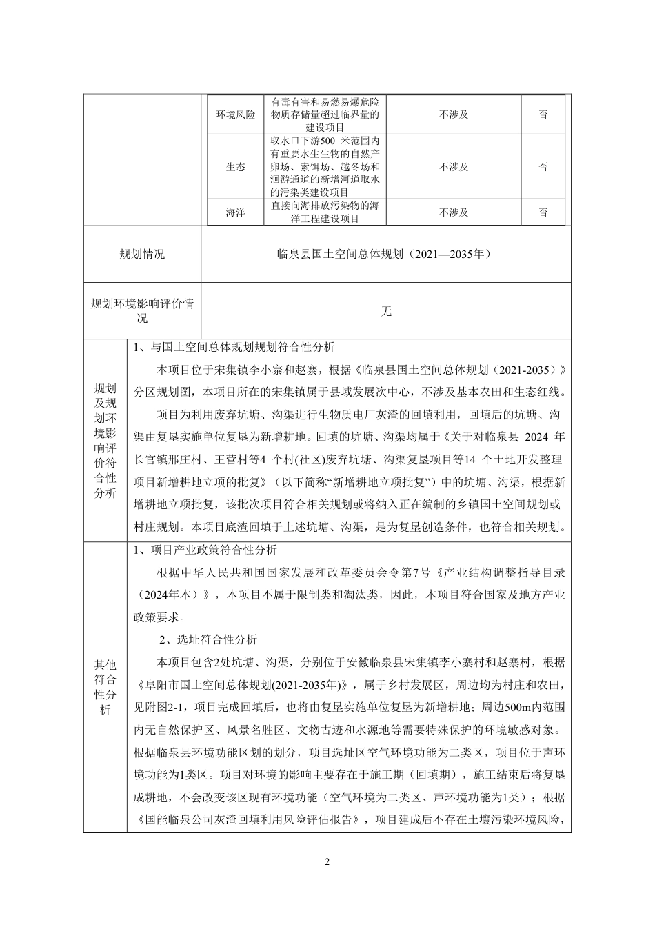 生物质电厂灰渣综合利用项目环境影响报告表_第2页