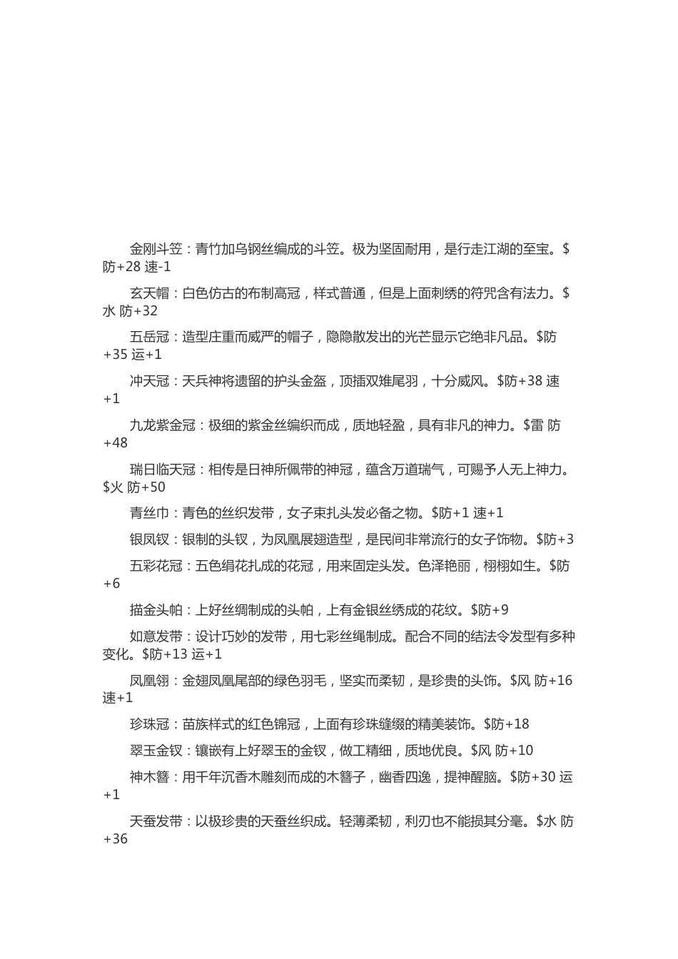 《仙剑奇侠传3》所有物品_第1页