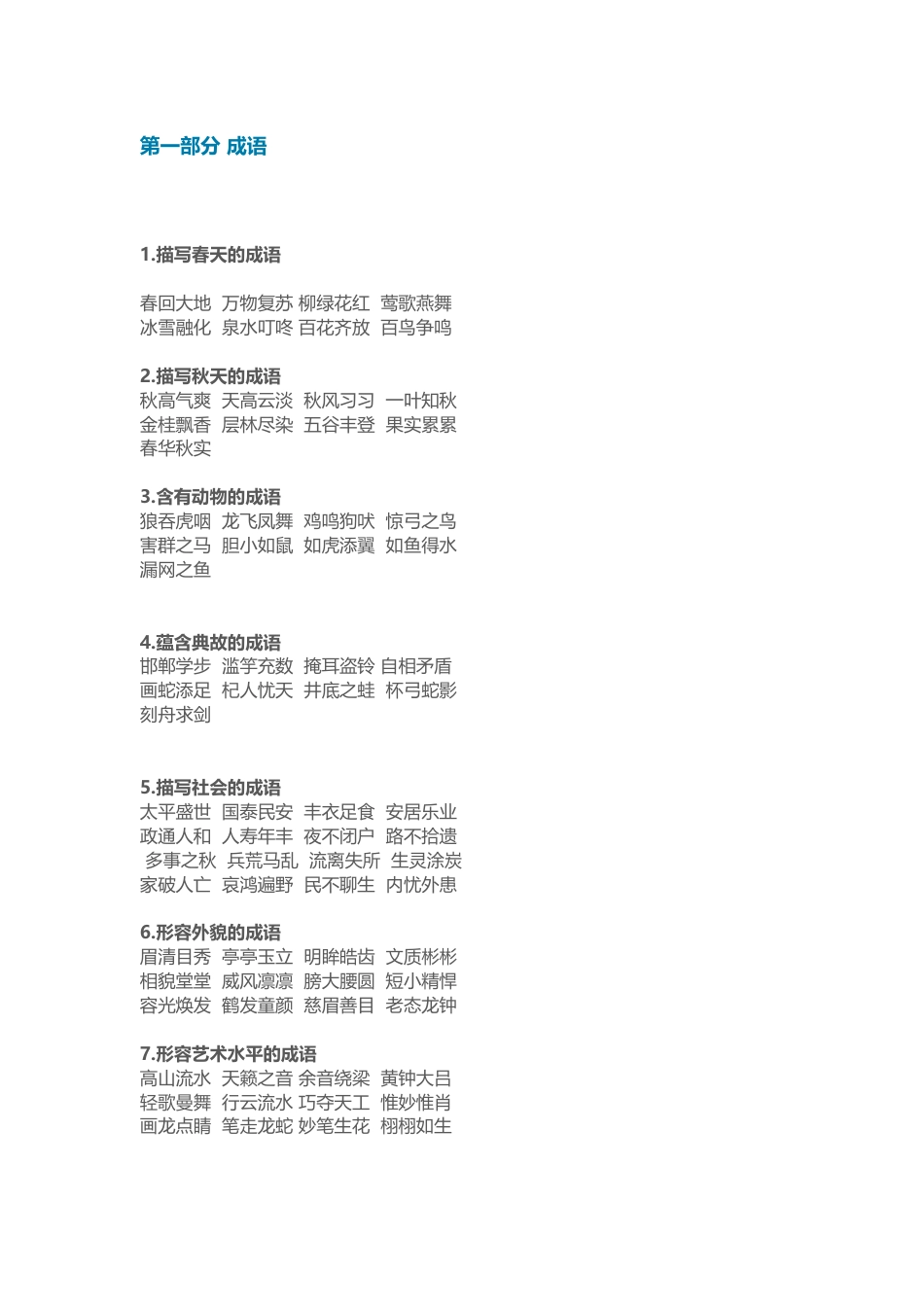 小学语文必背成语-经典诗句-经典名句-谚语俗语-民间习俗_第1页