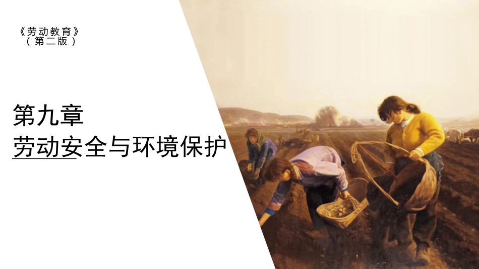 劳动教育（第二版）第九章劳动安全与环境保护_第1页