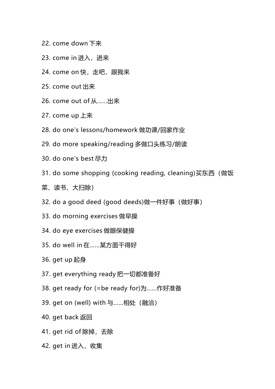 初中英语核心短语200个_第2页
