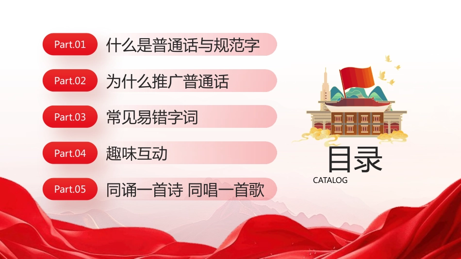 普通话推广PPT共讲普通话同心话振兴_第2页