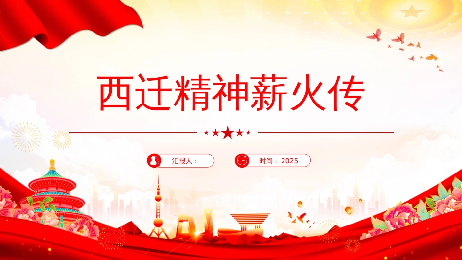 西迁精神薪火传PPT中国共产党人的精神谱系(含文字稿)_第1页