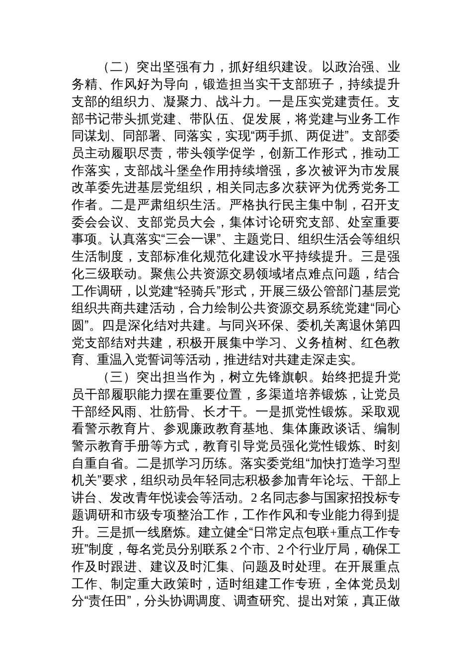 市发展改革委第一党支部2025年上半年党建工作总结_第2页