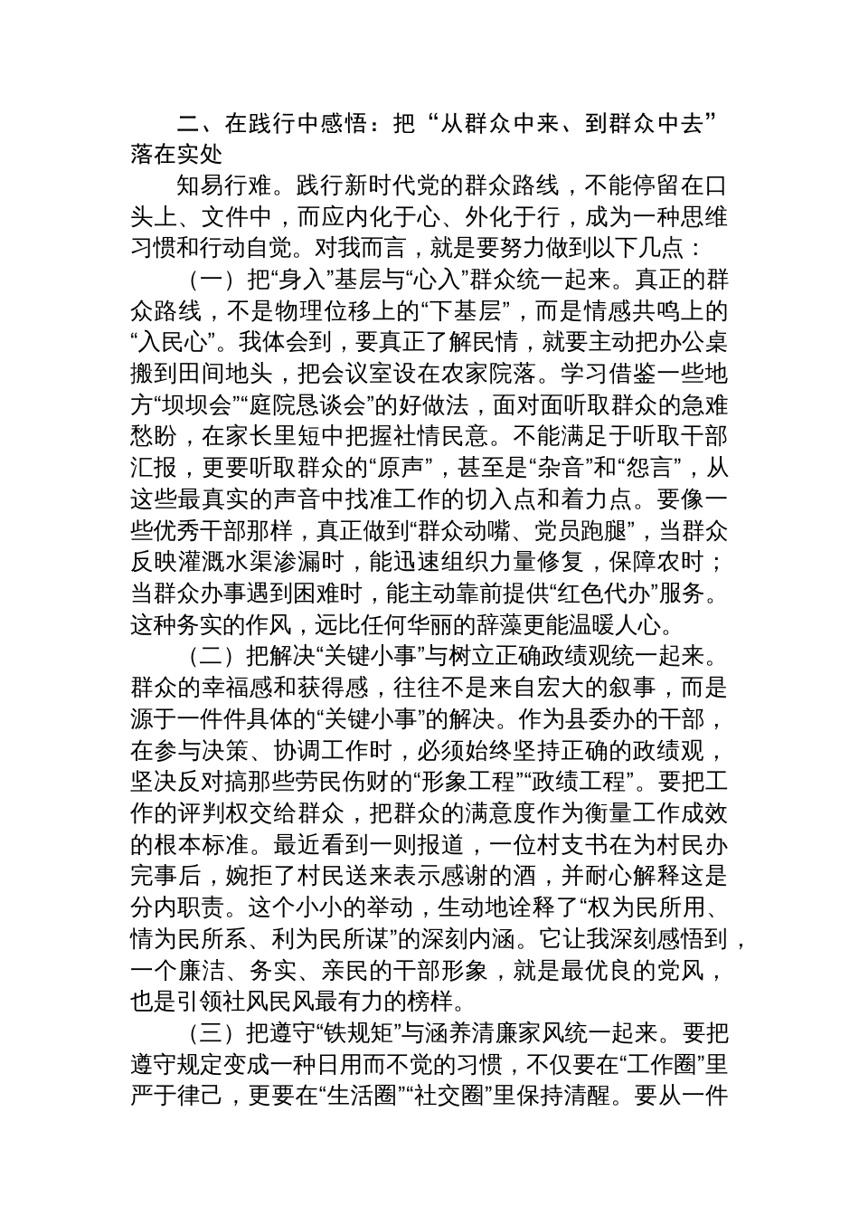 在全区深入践行新时代党的群众路线专题研讨会上的发言_第3页