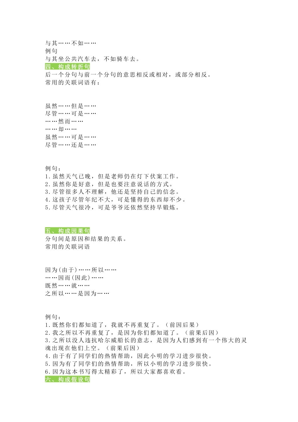 小学语文1-6年级关联词大全及练习_第3页