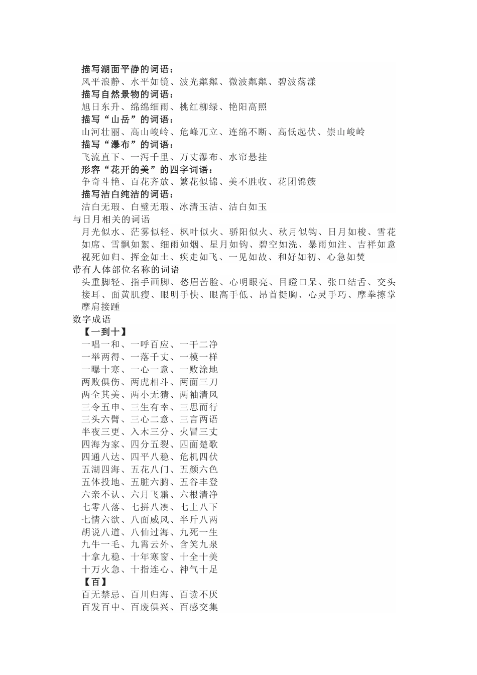 小学语文各类成语总结_第3页