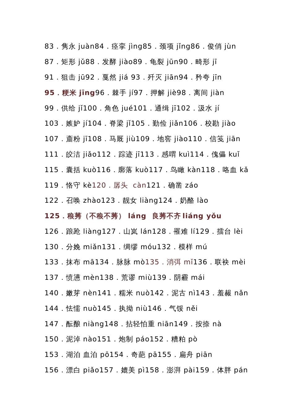 初中语文易错字音300个_第2页