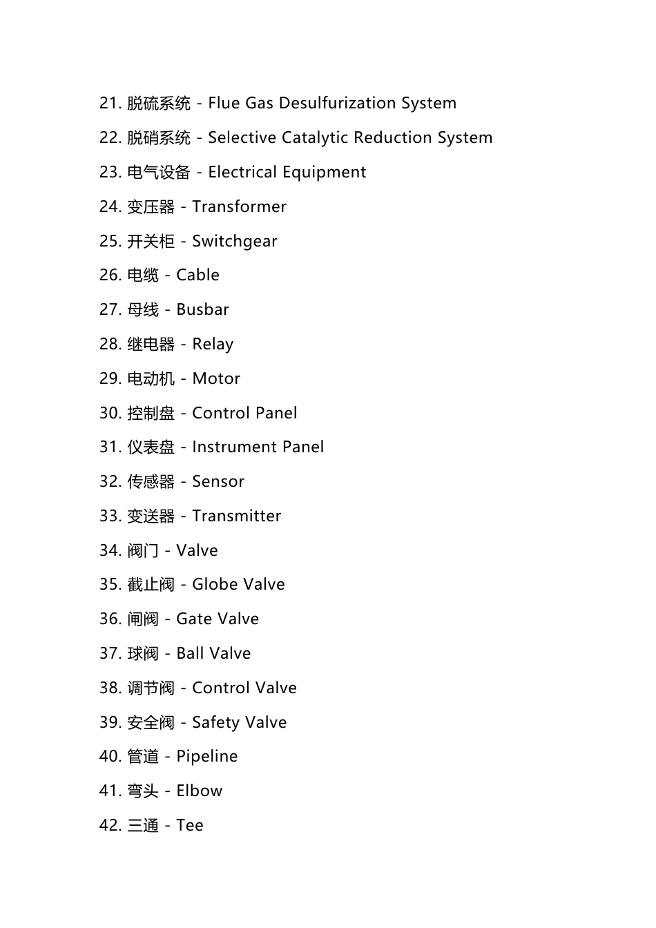 火力发电厂常用名词中英文对照100例_第2页