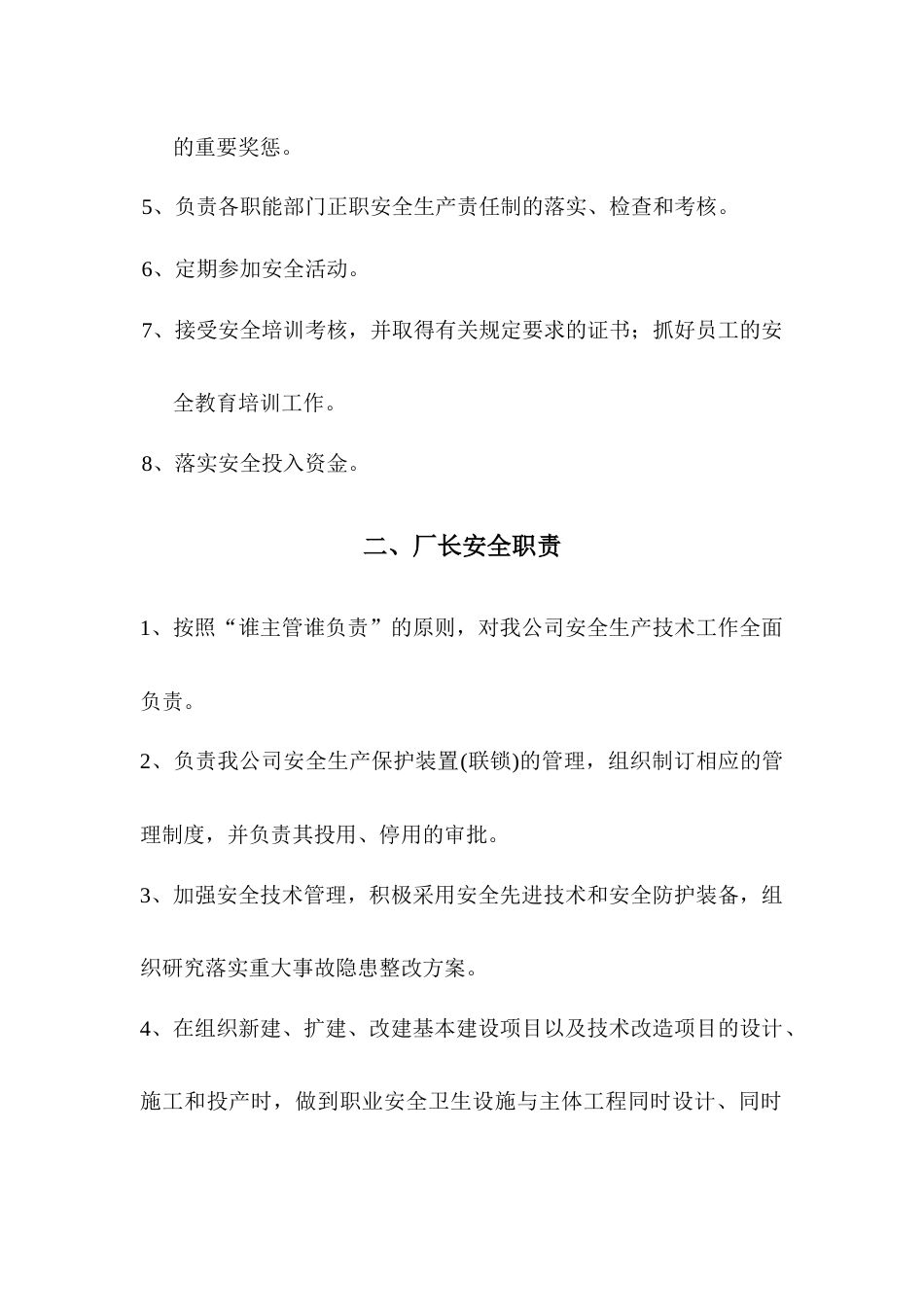 公司领导安全职责_第2页