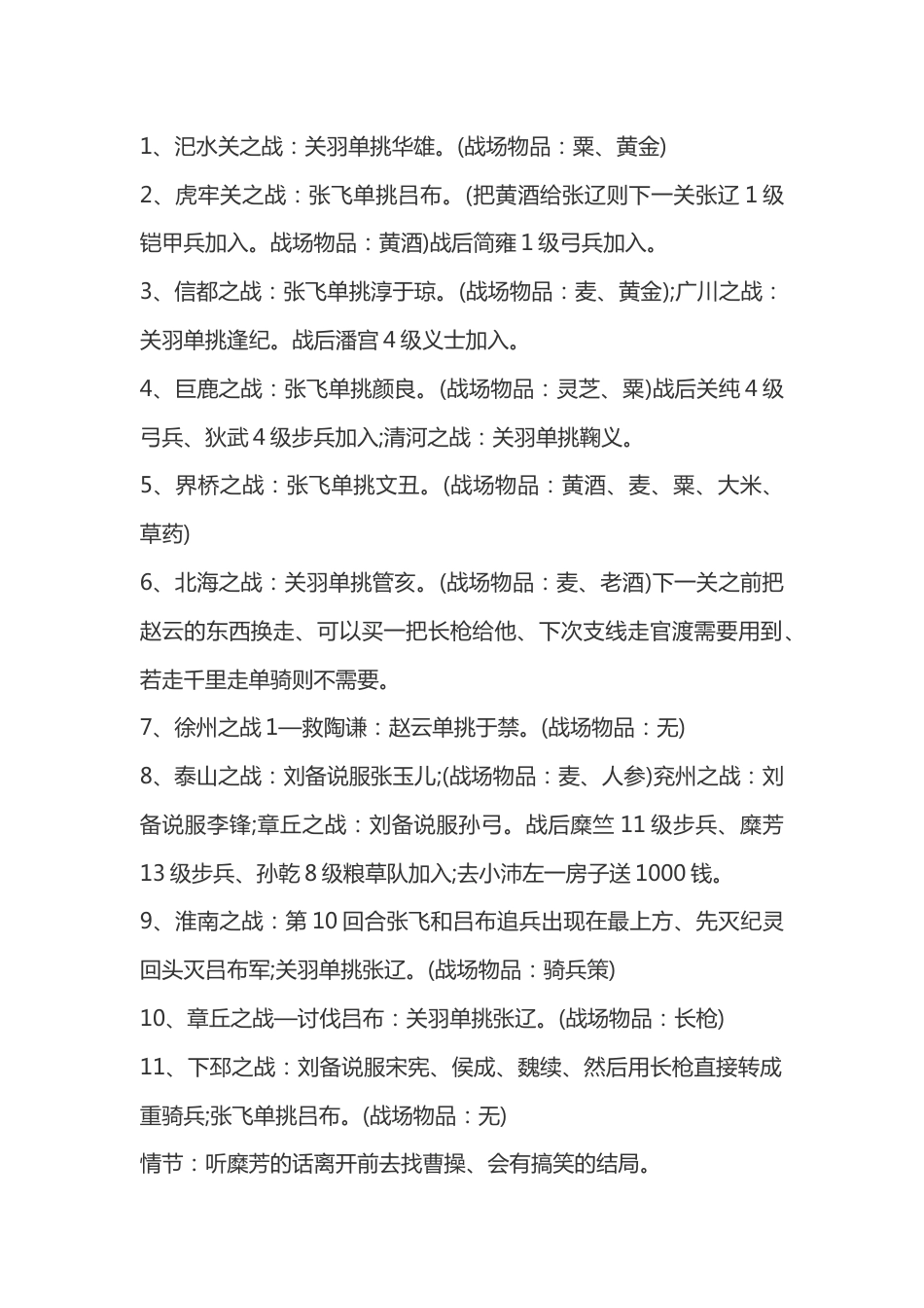 游戏资料：FC《三国忠烈传》流程要点攻略_第1页