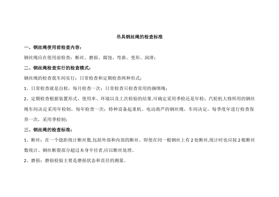 钢丝绳检查内容及标准_第1页